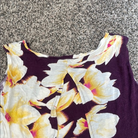 Juicy Couture Floral Flowy Tank Top - Purple and Cream - Picture 8 of 10